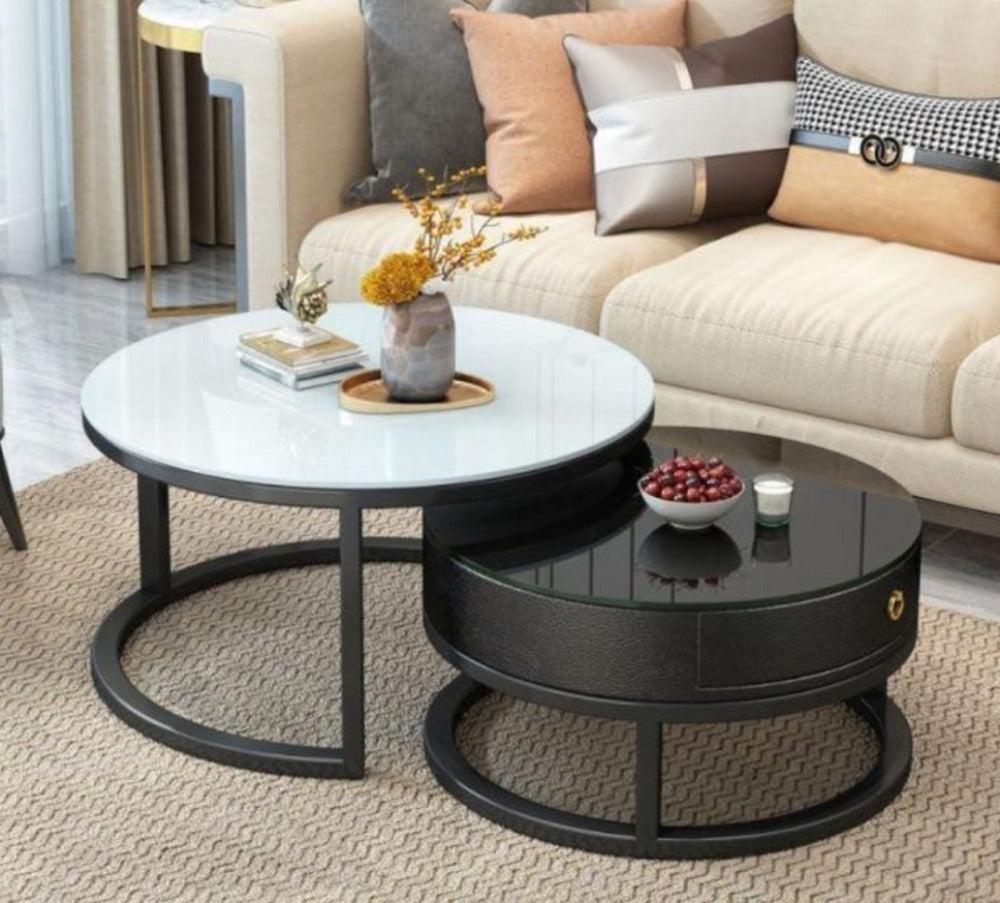 Lixra Elegant Modern Glass Coffee Table