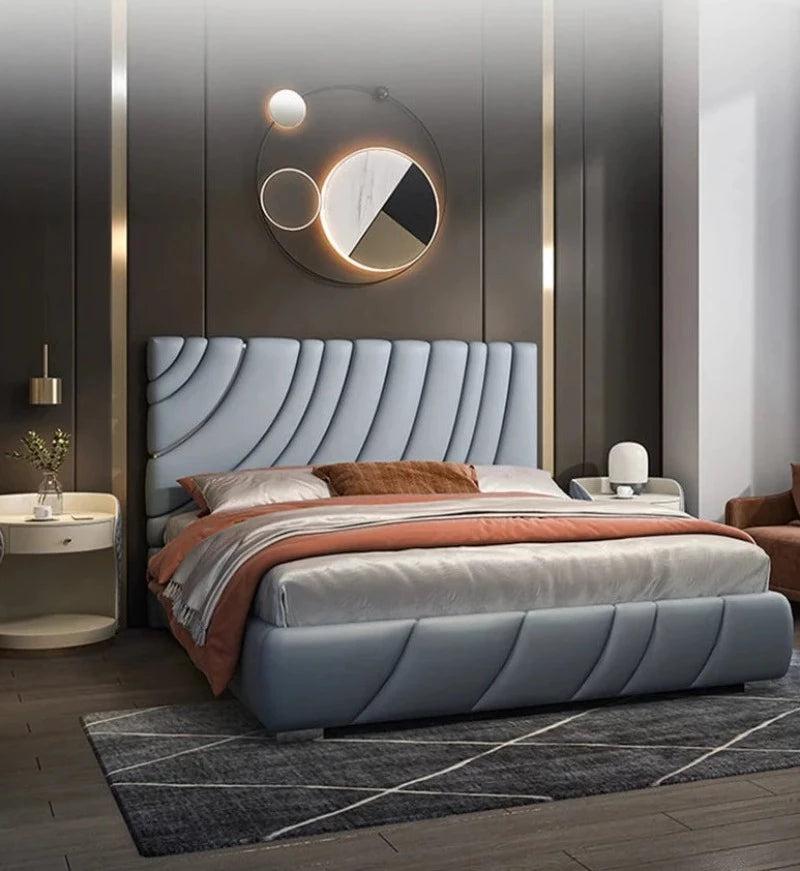 Lixra Elegant Modern Leather Upholstered Bed