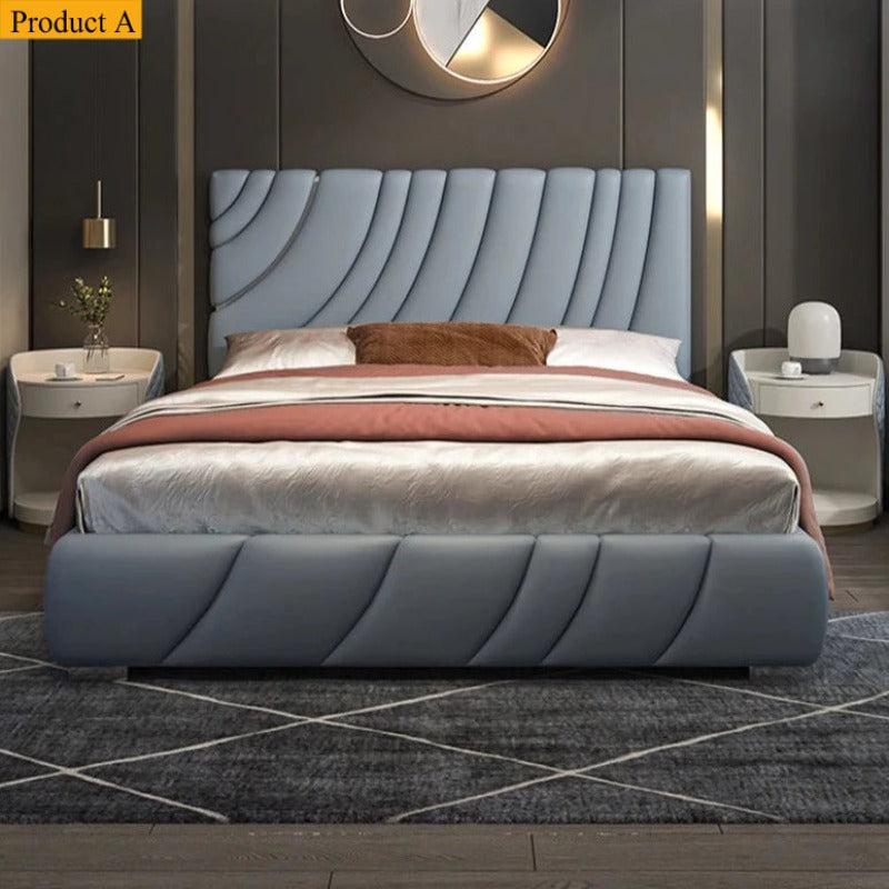 Lixra Elegant Modern Leather Upholstered Bed