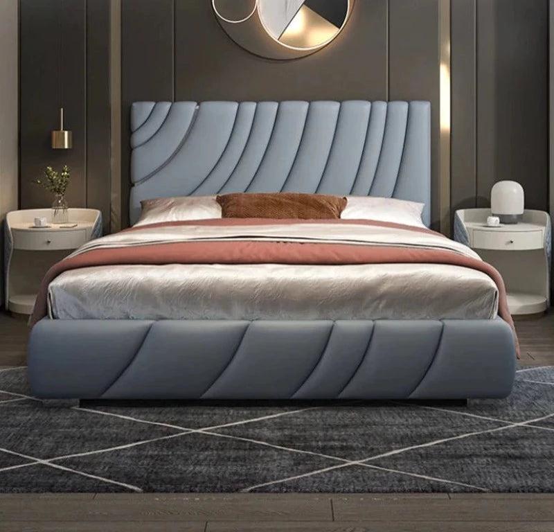 Lixra Elegant Modern Leather Upholstered Bed