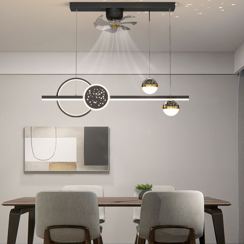 Lixra Elegant Pendant Light With Ceiling Fan