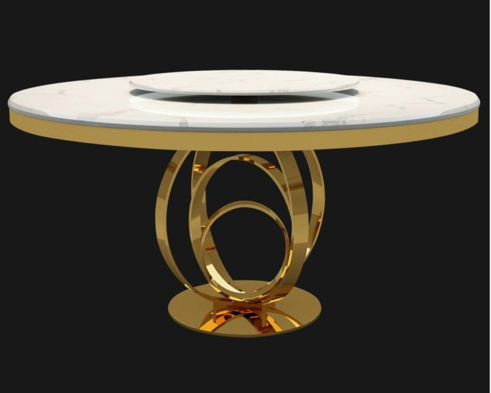 Lixra Elegant Round Marble Dining Table