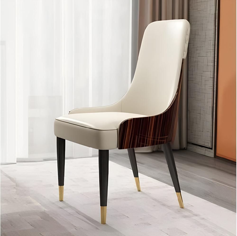 lixra Elegant Set of 4 Leather Dining Chairs