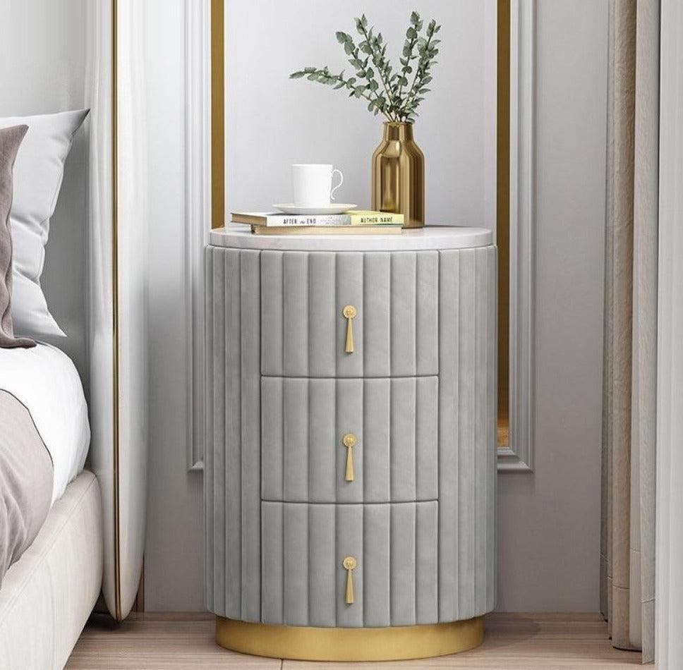 Lixra Elegant Wooden Night Stand With Drawers