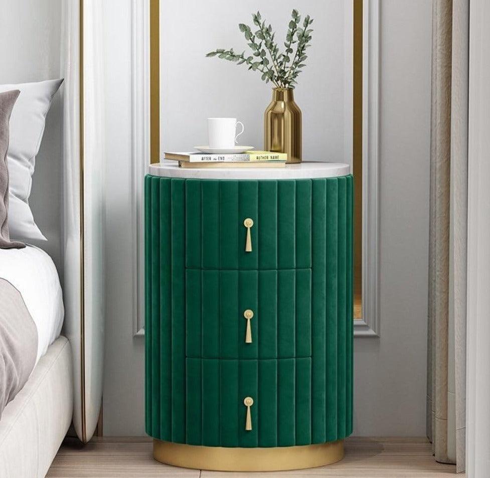 Lixra Elegant Wooden Night Stand With Drawers