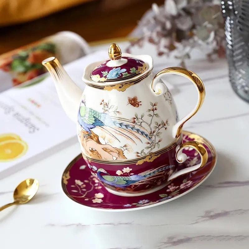 lixra Elegantly Designed Ceramic Tea Set
