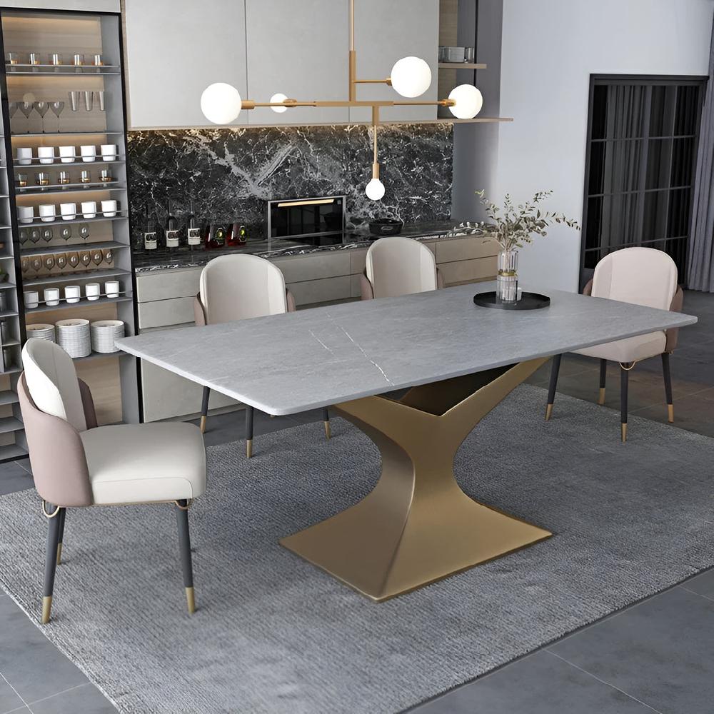 Lixra Elite Modern Marble Dining Table Set