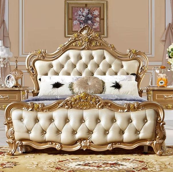 Lixra European Design Leather Upholstery Bed
