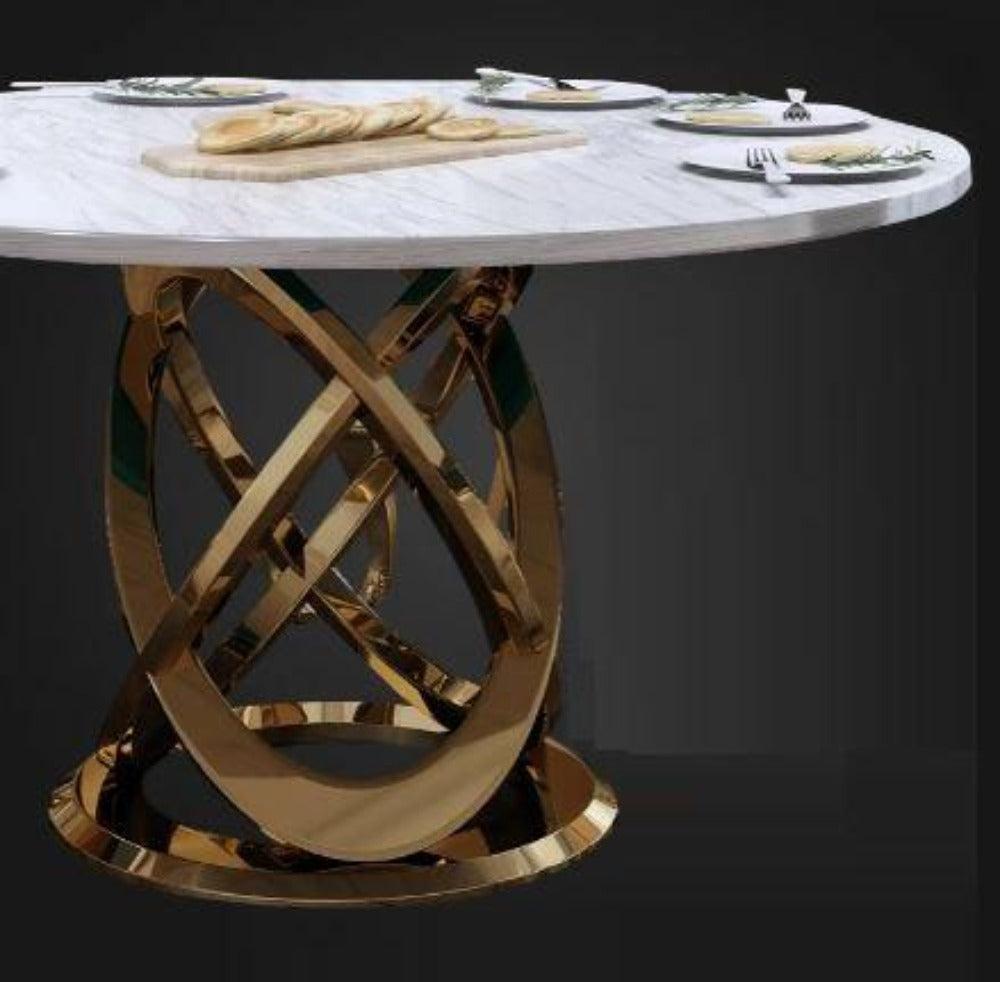 Lixra European Designed Marble Dining Table Set