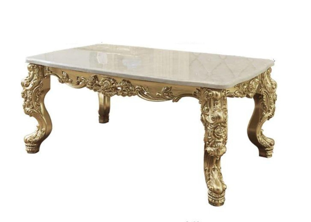 lixra European Marble Top Modern Dining Table