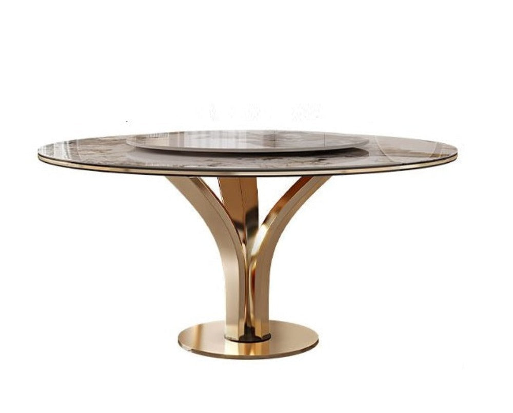 Lixra European Marble Top Round Dining Table