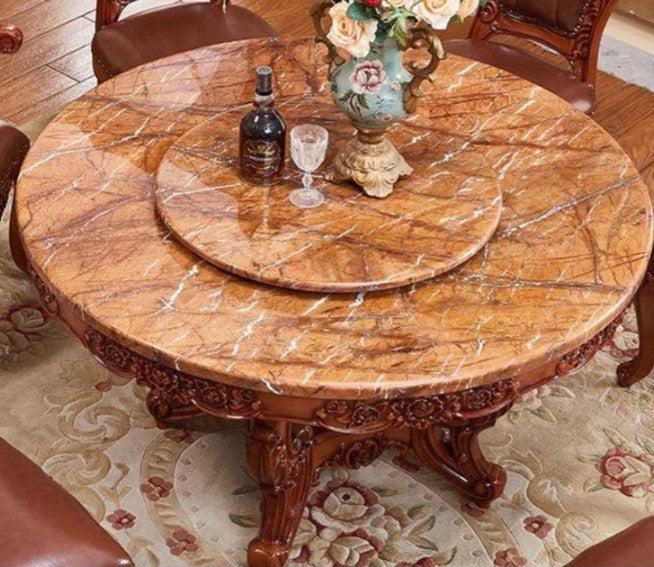 Lixra European Matte Brusten Marble Dining Table