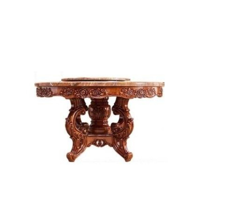 Lixra European Matte Brusten Marble Dining Table
