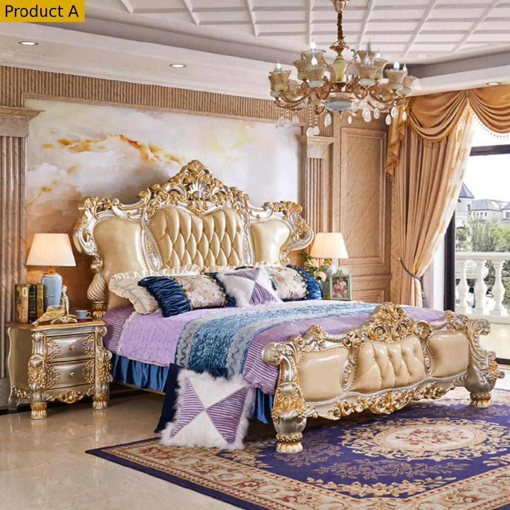 Lixra European Milan Classic Design Leather Bed