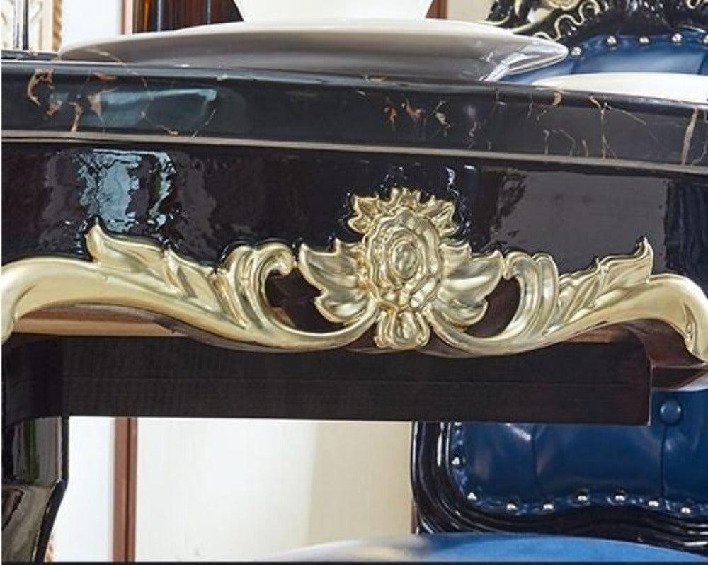 Lixra European Round Marble Brusten Dining Table