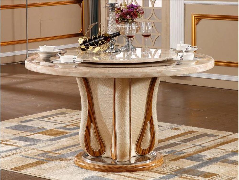 Lixra European Round Marble Dining Table