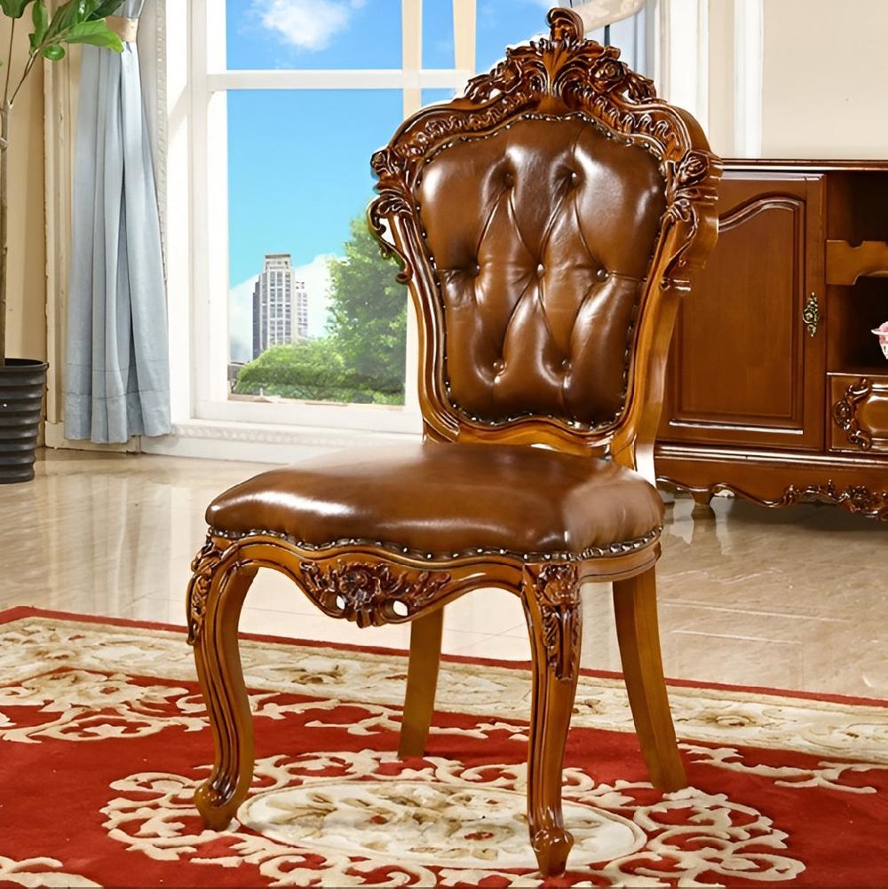 Lixra European Style Leather Dining Chair Set