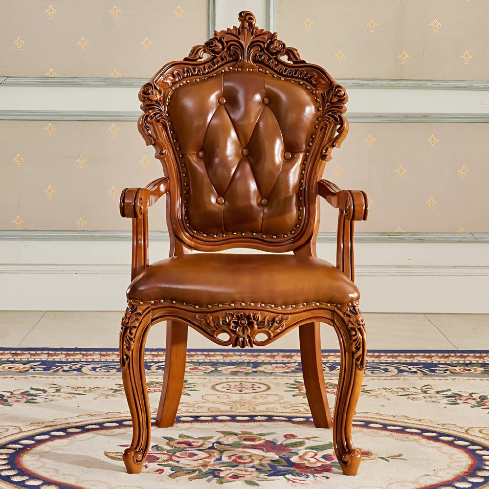 Lixra European Style Leather Dining Chair Set