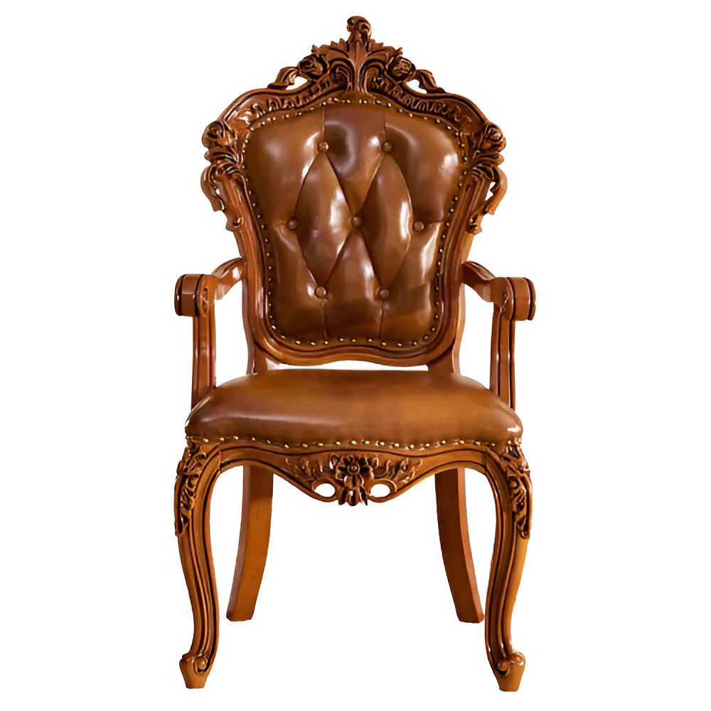 lixra European Style Leather Dining Chair Set