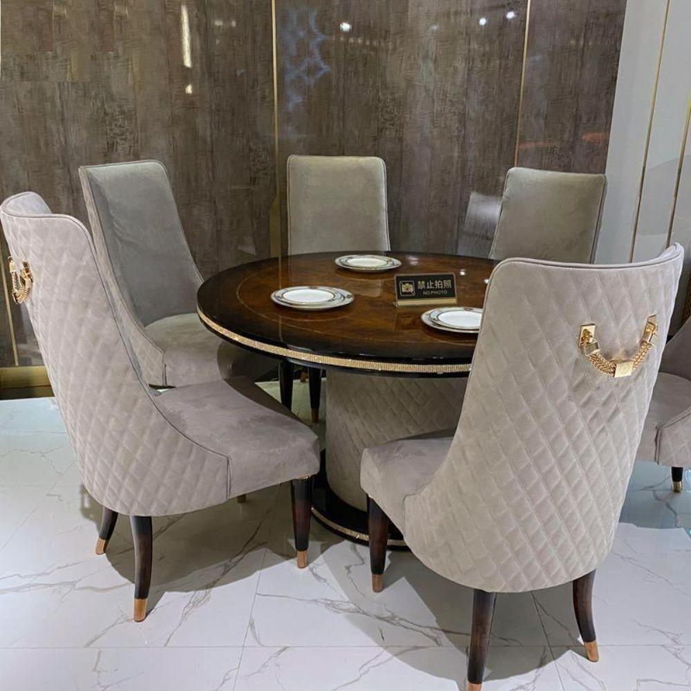 Lixra European Style Marble Dining Table Set