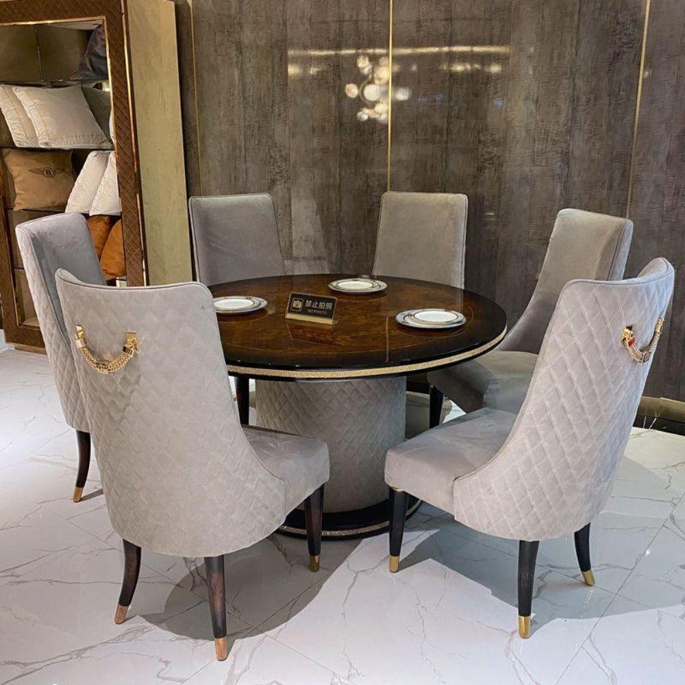 Lixra European Style Marble Dining Table Set