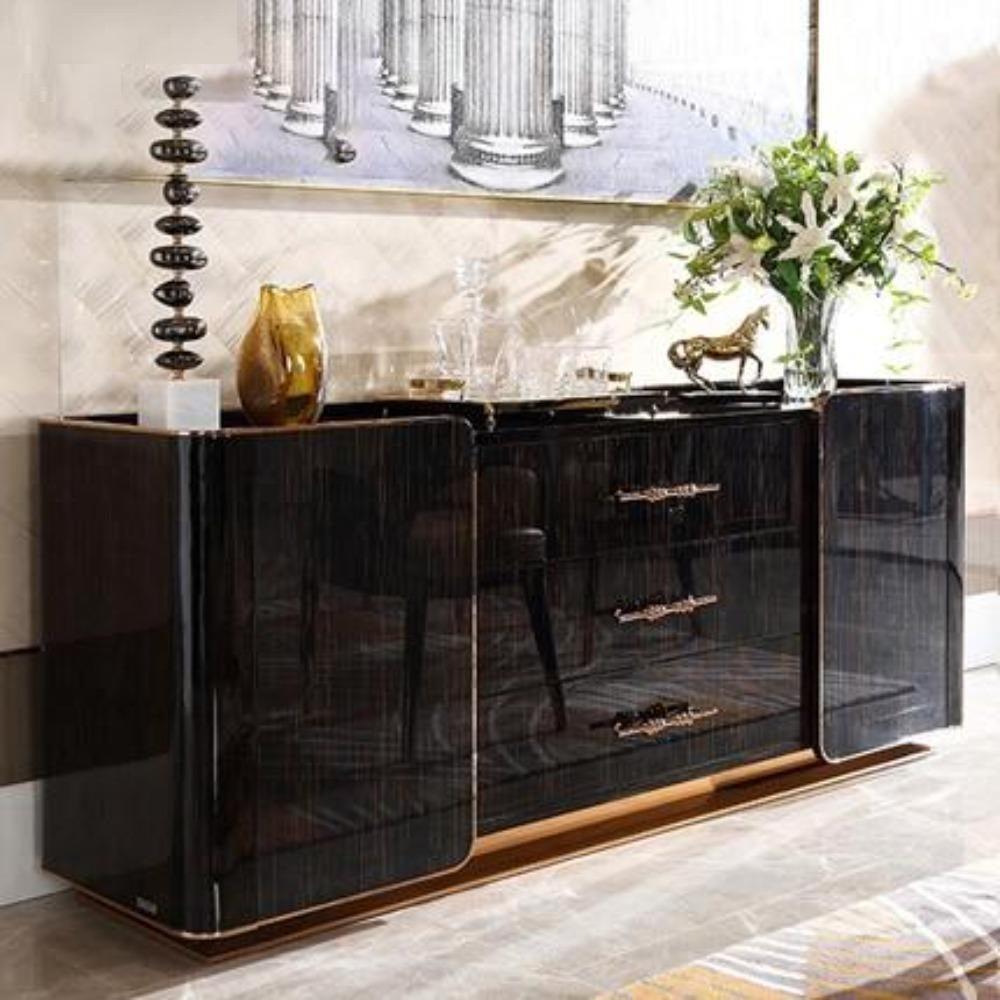 Lixra European Style Wooden Modern Buffet Table