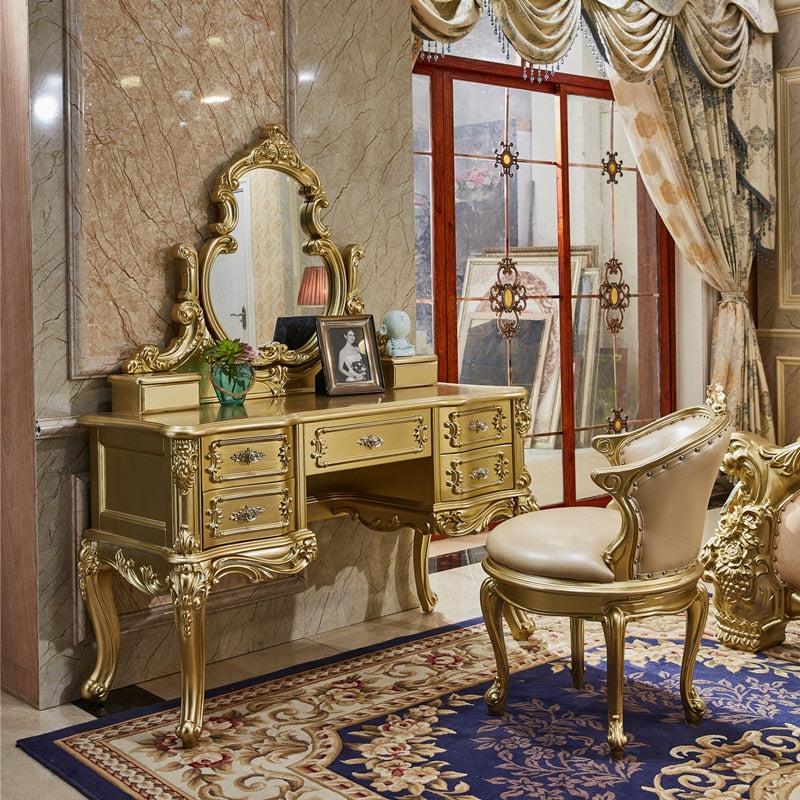 lixra European Styled Solid Wood Dresser and Chair