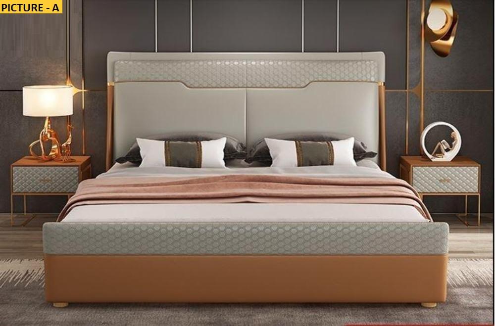 Lixra Excellent Fine Design Luxurious Leather Bed