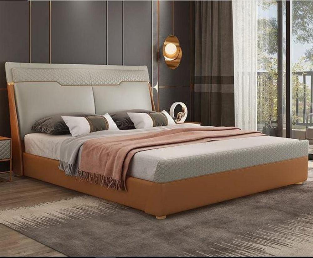 Lixra Excellent Fine Design Luxurious Leather Bed