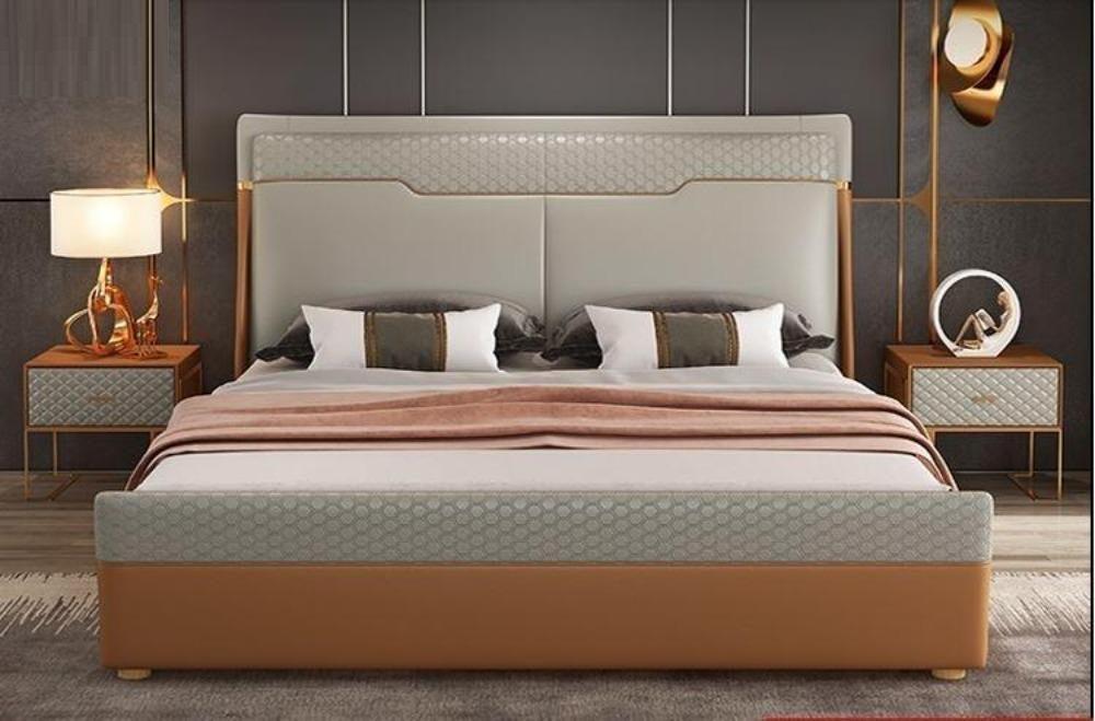lixra Excellent Fine Design Luxurious Leather Bed