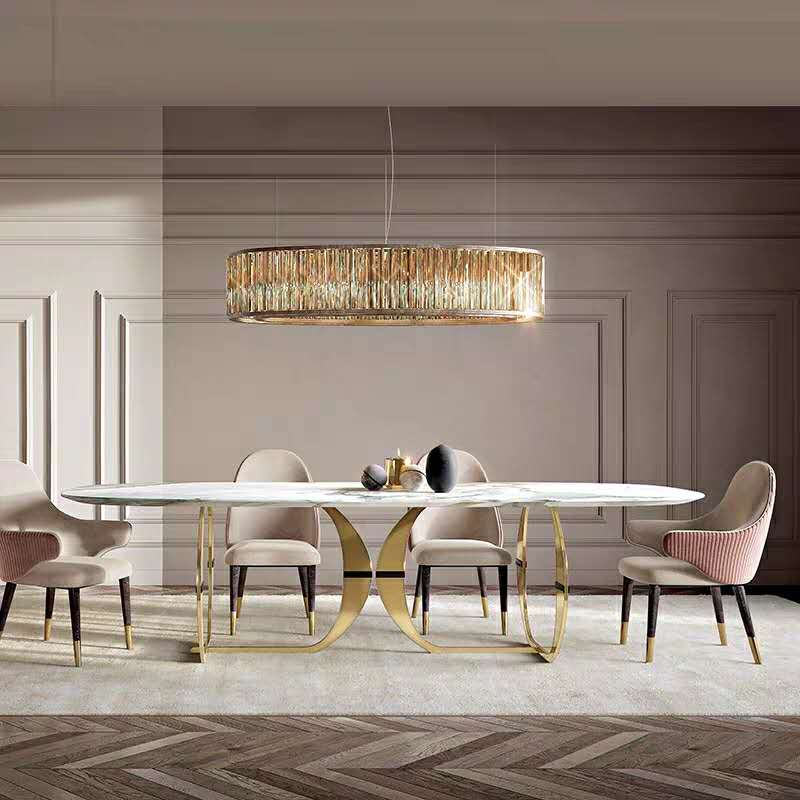 lixra Exclusive Design Marble-Top Dining Table Set