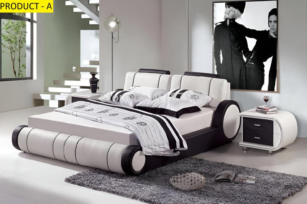 Lixra Exclusive Designed Stylish White Leather Bed