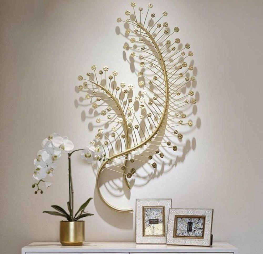 Lixra Exclusive Golden Finish Metal Wall Hanging