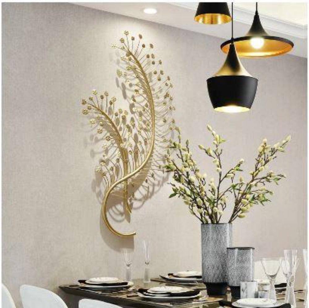 Lixra Exclusive Golden Finish Metal Wall Hanging