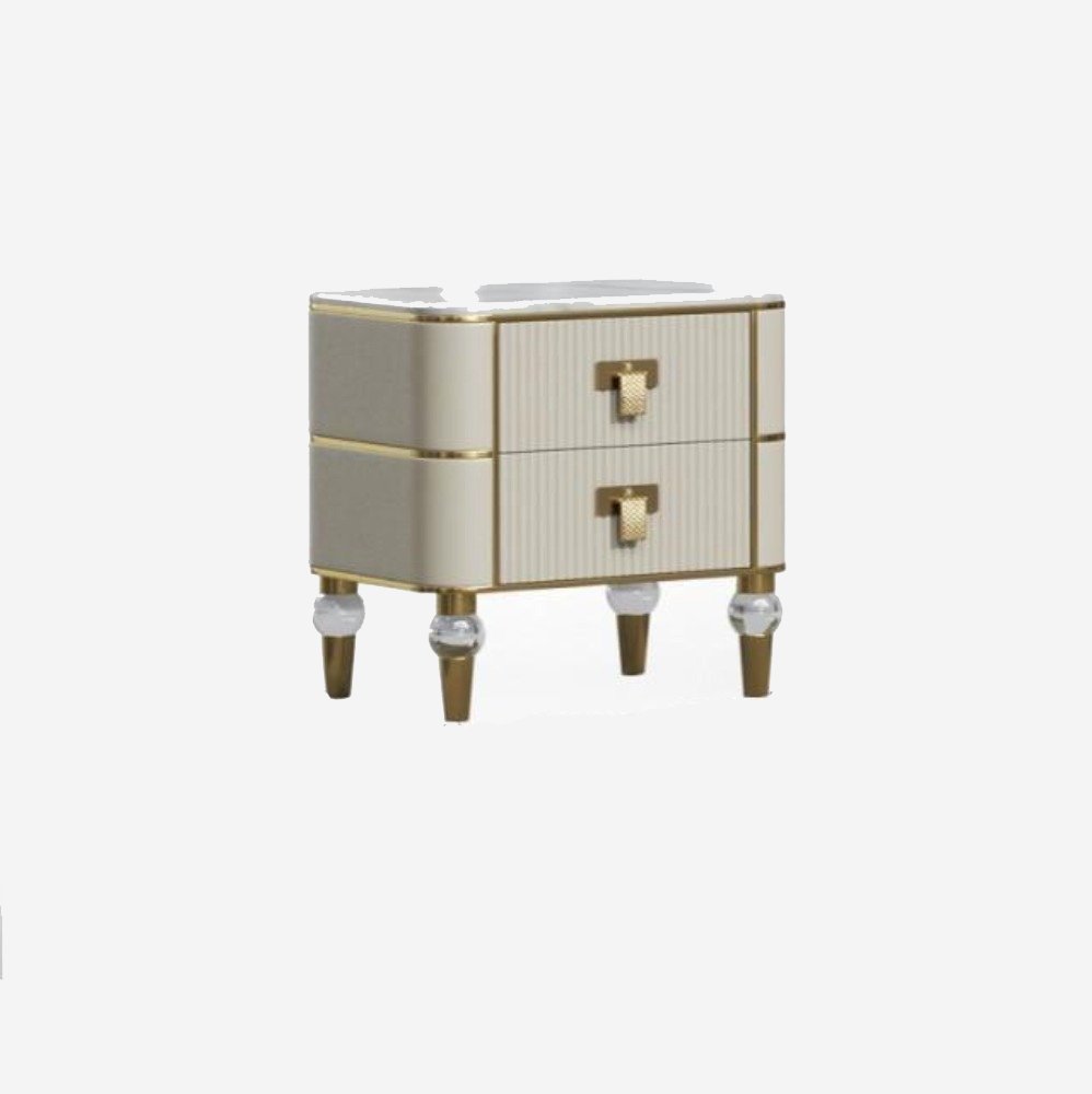 lixra Exclusive Light Marble Top Drawer Chest