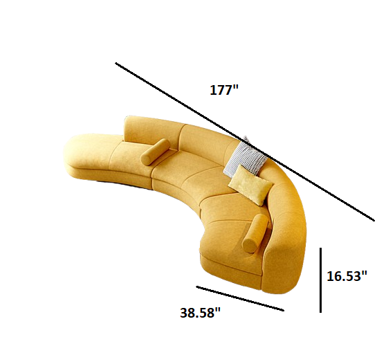 Lixra Exclusive Modern Circular Fabric Sofa Set