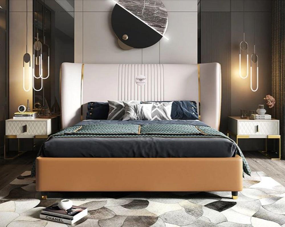 lixra Exclusive Modern Design Leather Bed