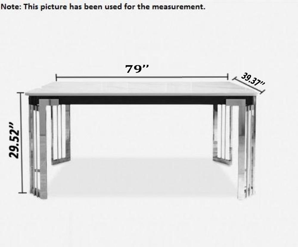 Lixra Exotic Modern Marble Dining Table Set