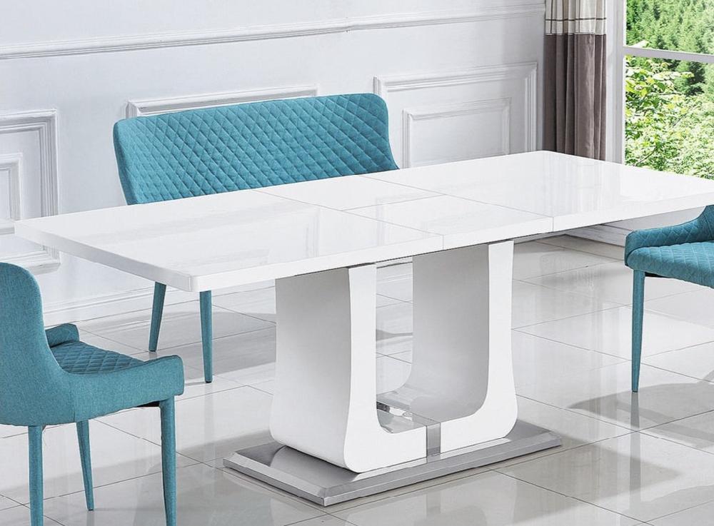 Lixra Expendable Dining Table With Metal Base
