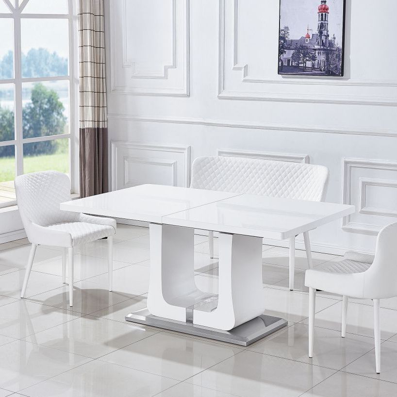 Lixra Expendable Dining Table With Metal Base