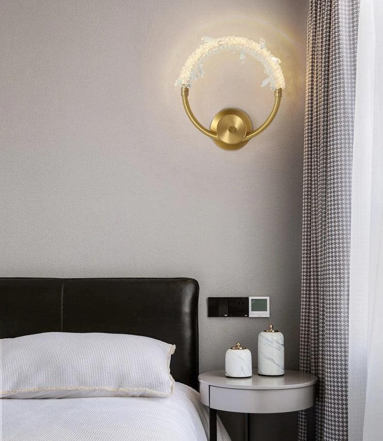 Lixra Exquisite Circular Crystal Wall Sconce