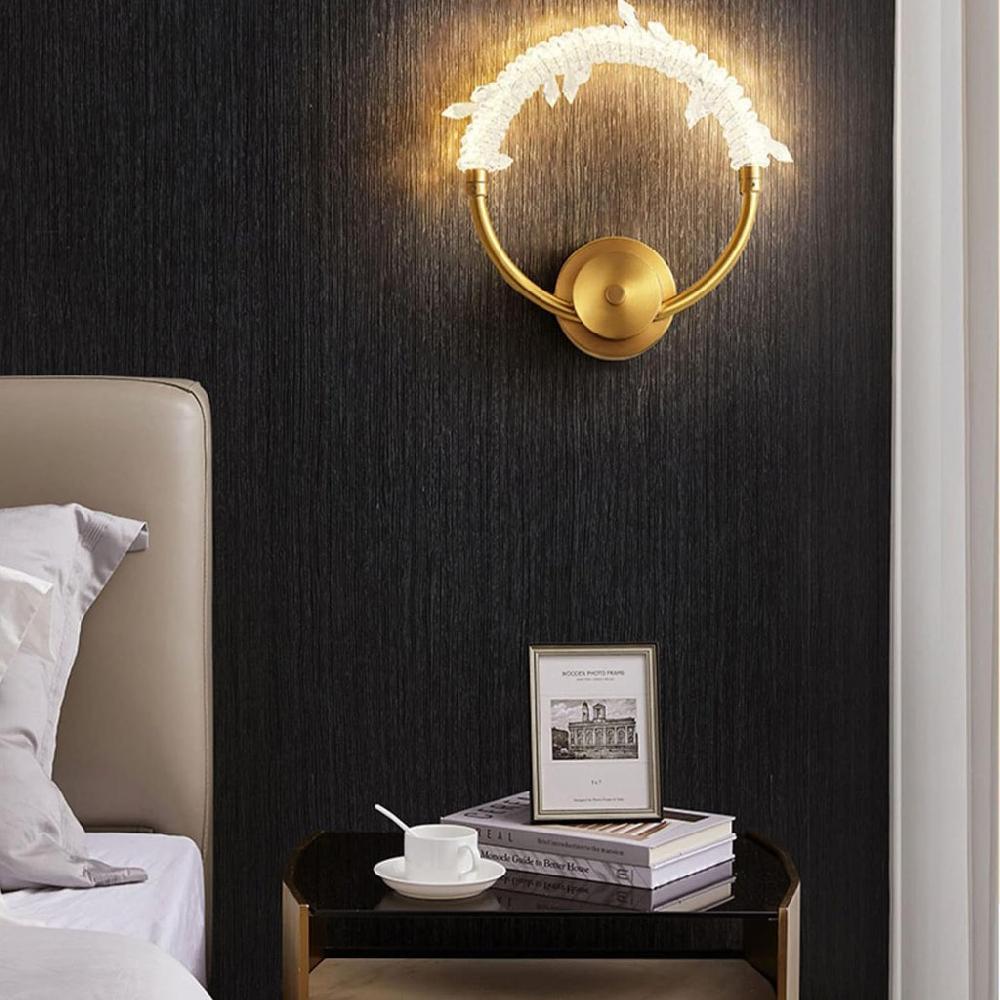 Lixra Exquisite Circular Crystal Wall Sconce