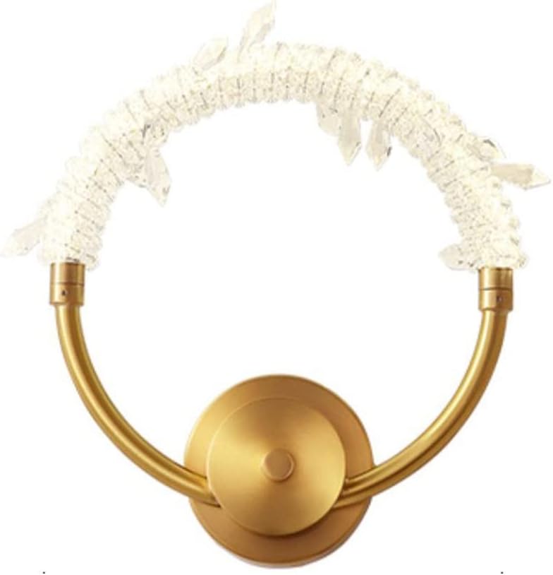 lixra Exquisite Circular Crystal Wall Sconce