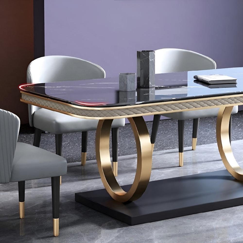 Lixra Exquisite Design Marble Dining Table Set