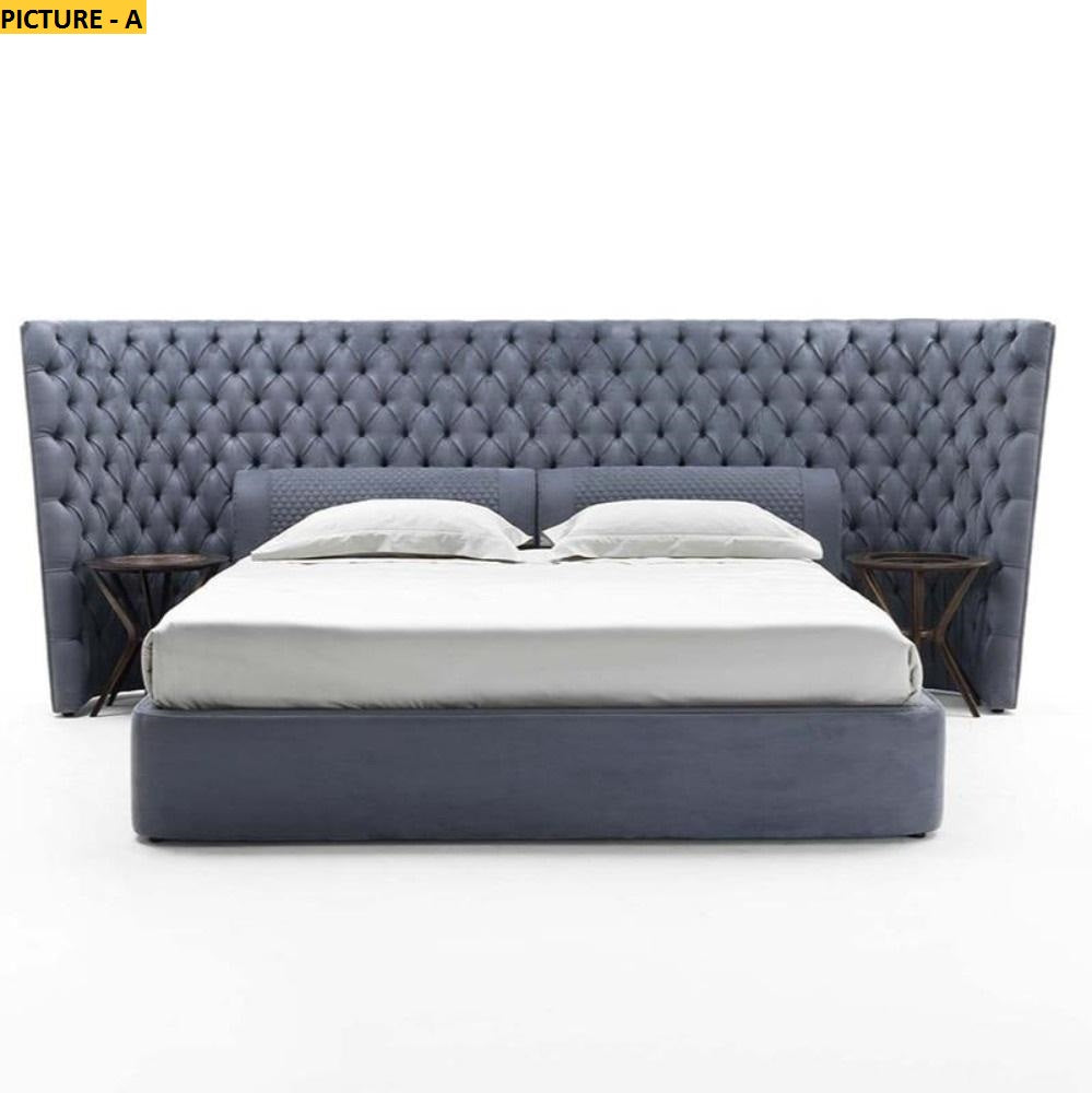 Lixra Exquisite Designed Tufted Fabric Bed