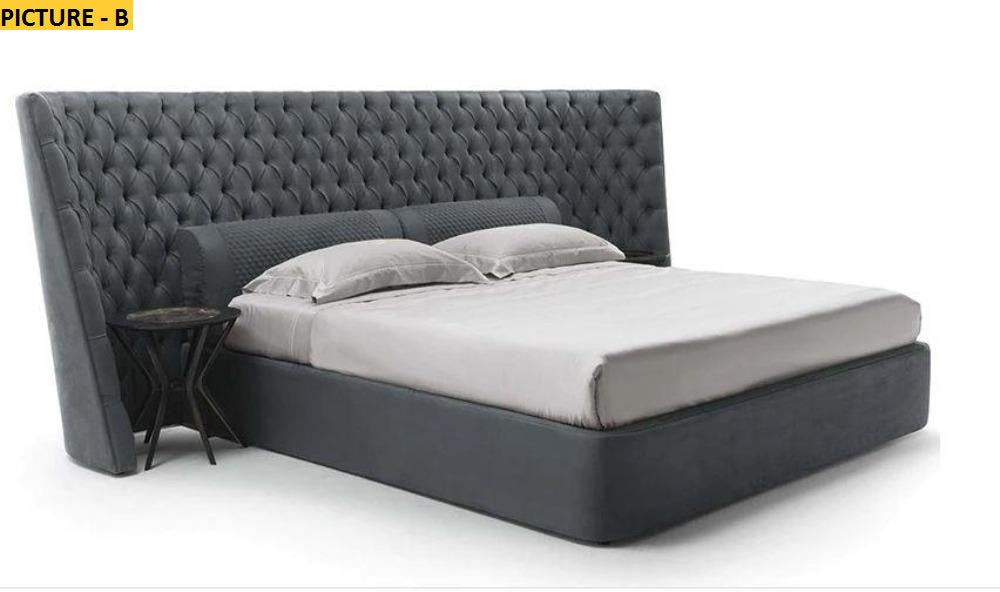 Lixra Exquisite Designed Tufted Fabric Bed