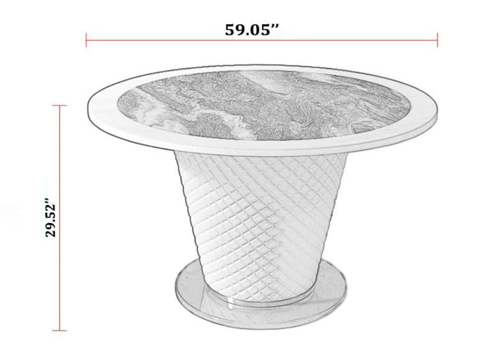 Lixra Exquisite Magnificent Marble Dining Table