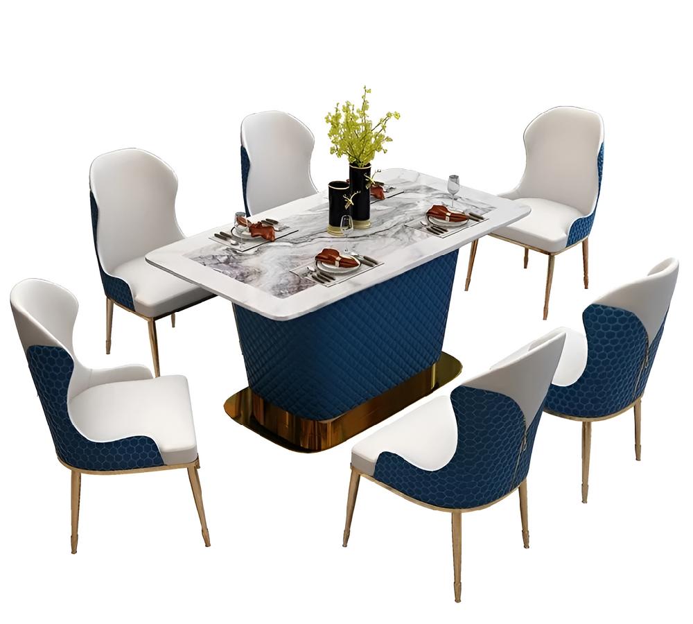 Lixra Exquisite Marble Dining Table Set