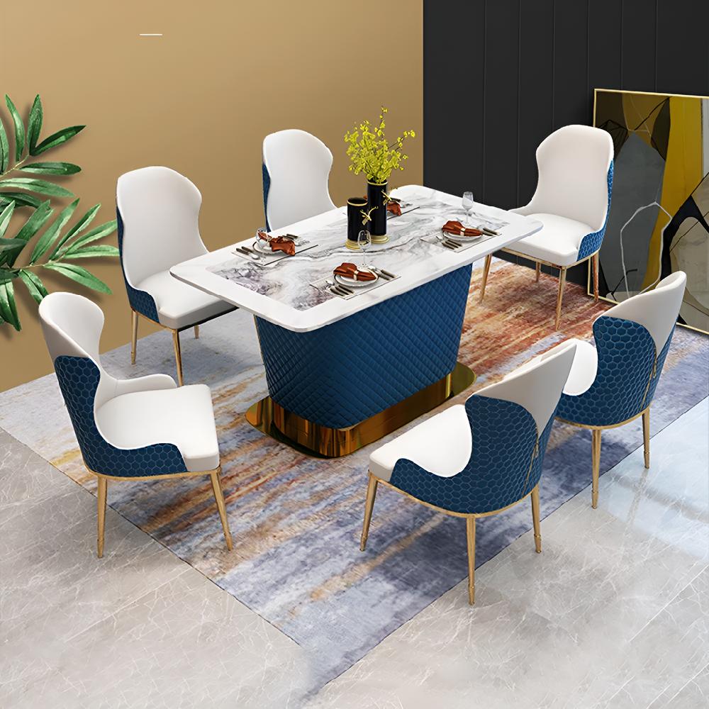 lixra Exquisite Marble Dining Table Set