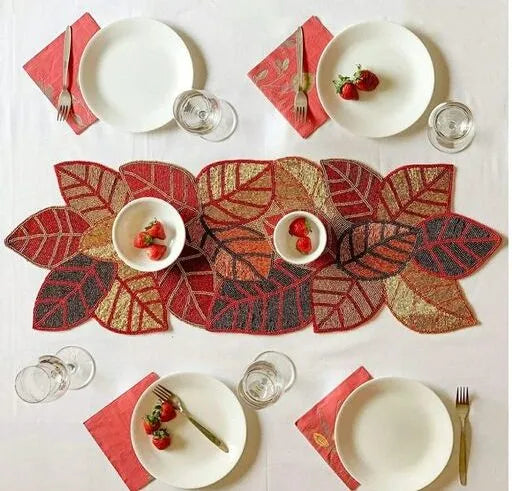 Lixra Exquisite Multi-Color Beaded Table Runner